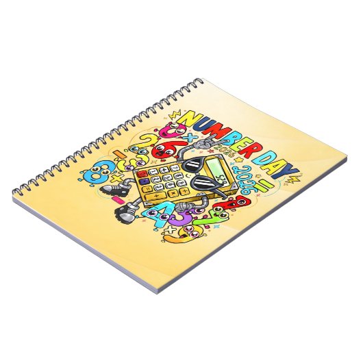 Number Day Maths Notebook | Fun Calculator Numbers Notizblock (Linke Seite)