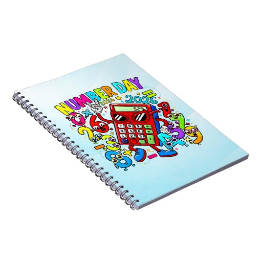 Number Day Maths Notebook | Fun Colourful Numbers Notizblock (Rechte Seite)