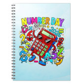Number Day Maths Notebook | Fun Colourful Numbers Notizblock (Vorderseite)