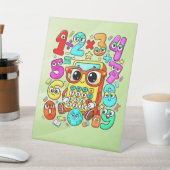 Number Day Maths Numbers Pedestal Sign for Schools Sockelschild (In SItu)