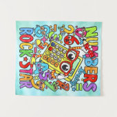 Number Day Maths Rockstar Banner for Schools Wandteppich (Vorderseite (Horizontal))