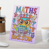 Number Day Maths Rockstar Pedestal Sign for School Sockelschild (In SItu)