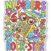 Number Day Maths Sticker for Kids UK Classroom (Vorderseite)