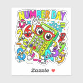 Number Day Maths Sticker for Kids UK School (Blatt)