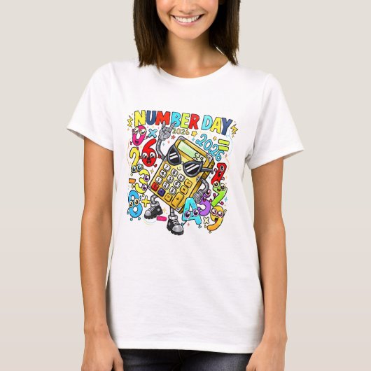 Number Day Maths Tools T Shirt for Teachers (Vorderseite)