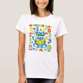 Number Day Robot Maths T Shirt for Kids (Vorderseite)