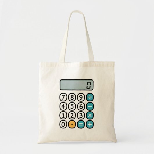 Number Day Simple Calculator Math Tote Bag Tragetasche (Vorne)