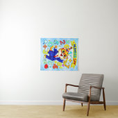 Number Day Smart Cat Math Design for Kids Wandteppich (Beispiel (Horizontal))