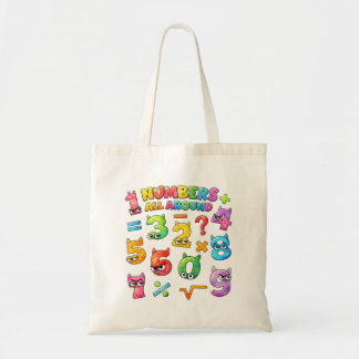 Number Day Tote Bag | Colourful Maths Numbers Tragetasche
