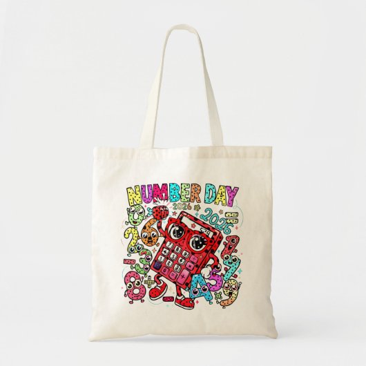 Number Day Tote Bag | Fun Maths Numbers Tragetasche (Vorne)