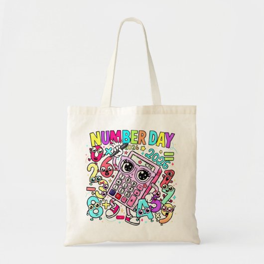 Number Day Tote Bag | Fun Maths Numbers Tragetasche (Vorne)