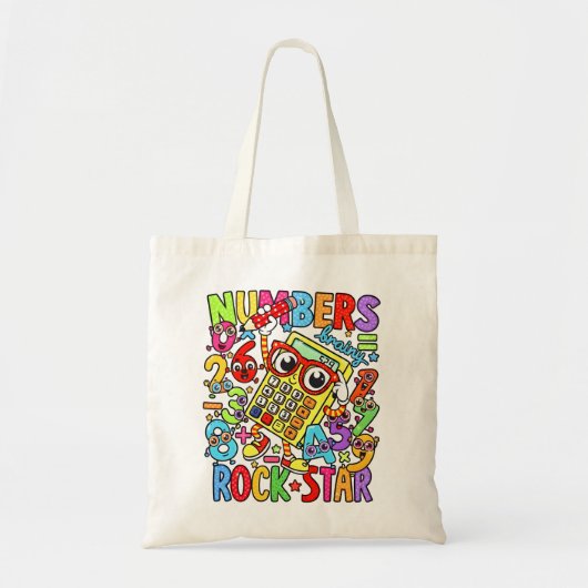 Number Day Tote Bag | Maths Numbers Rock Star Tragetasche (Vorne)