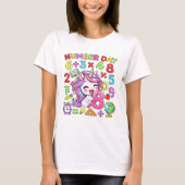 Number Day Unicorn Math Numbers T Shirt (Vorderseite)