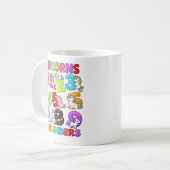 Number Day Unicorn Numbers Math Design for Kids Kaffeetasse (Vorderseite Links)
