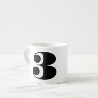 Number Espresso Coffee Tasse