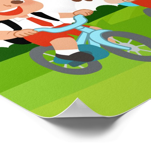 Number Featuring Happy Kids Poster (Ecke)