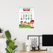Number Featuring Happy Kids Poster (Heimbüro)