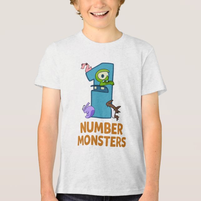 Number Monsters Kids Shirt - Fun Cartoon Math Frie (Vorderseite)