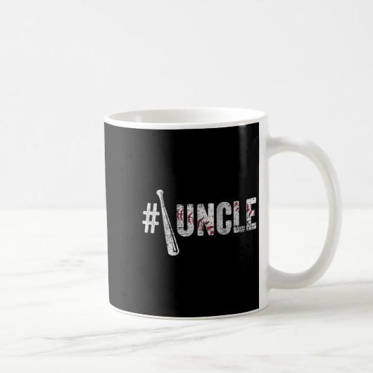 Number One Baseball Uncle Fathers Day Funny Baseba Kaffeetasse (Rechts)