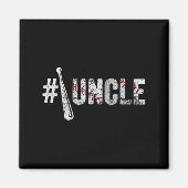 Number One Baseball Uncle Fathers Day Funny Baseba Magnet (Vorne)