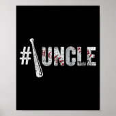 Number One Baseball Uncle Fathers Day Funny Baseba Poster (Vorne)