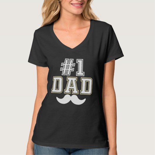 Number One Dad for Fathers Day T-Shirt (Vorderseite)