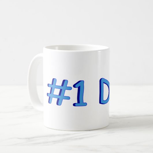 Number One Dad Kaffeetasse (Vorderseite Links)