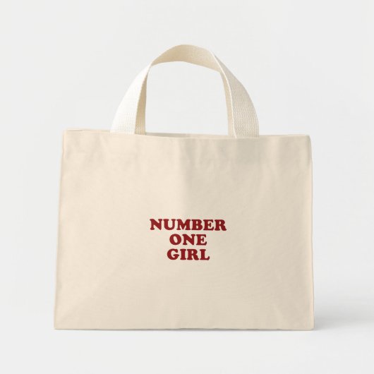 Number One Girl-Tragetasche Mini Stoffbeutel (Vorne)