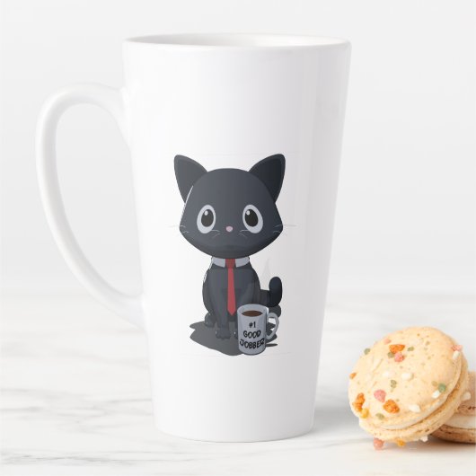 Number One Good Jobber Cat Latte Mug Milchtasse (Beispiel)