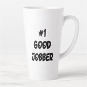 Number One Good Jobber Cat Latte Mug Milchtasse (Rechts)