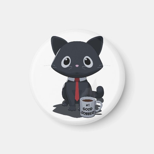 Number One Good Jobber Cat Magnet (Vorne)