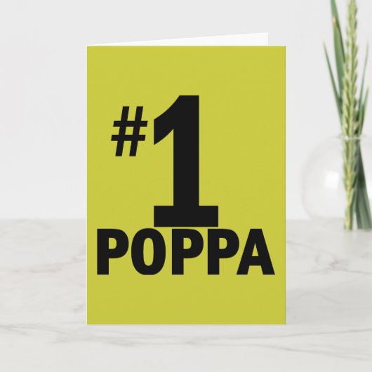 Number One Poppa Products Karte (Vorderseite)