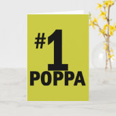 Number One Poppa Products Karte (Gelbe Blume)