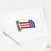 Number One Sticker, Red, White and Blue Rechteckiger Aufkleber (Umschlag)