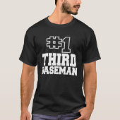Number One Third Baseman 1 Baseball Softball Infie T-Shirt (Vorderseite)