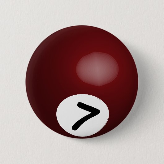 Number Seven Pool Ball Button (Vorderseite)