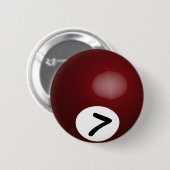 Number Seven Pool Ball Button (Vorne & Hinten)