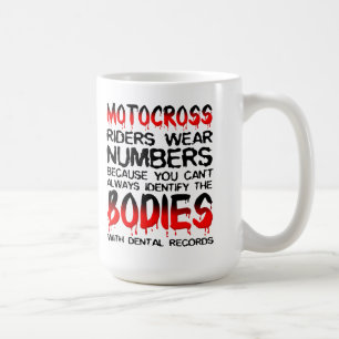 Number The Bodies Motocross Dirt Bike Tasse Lustig