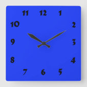 Numberbare, helle Neon Blue Uhr (Vorderseite)