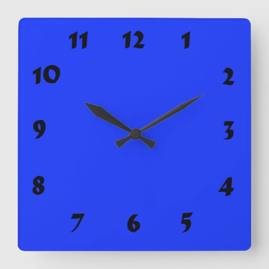 Numberbare, helle Neon Blue Uhr (Vorderseite)