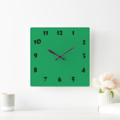 Numberbare mittlere grüne Uhr (Zuhause)
