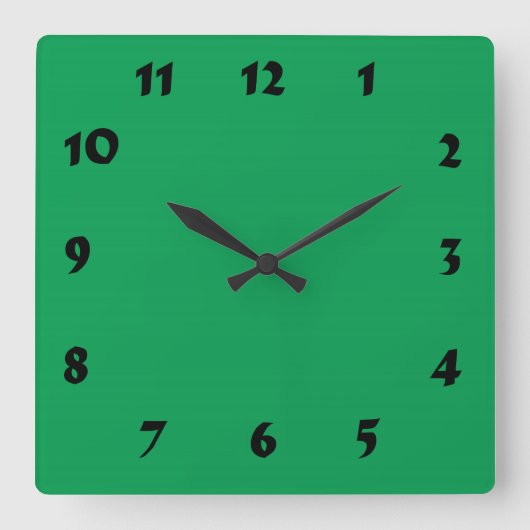 Numberbare mittlere grüne Uhr (Vorderseite)