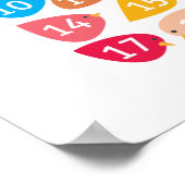 Numberbirbys. Dekor im Kinderzimmer. Poster (Ecke)