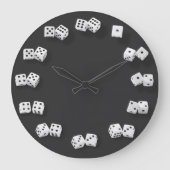 Numbere Dice Novelty Clock Große Wanduhr (Vorderseite)