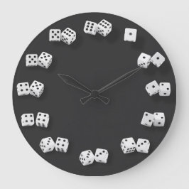 Numbere Dice Novelty Clock Große Wanduhr