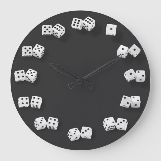Numbere Dice Novelty Clock Große Wanduhr (Vorderseite)