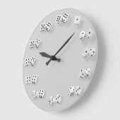 Numbere Dice Novelty Clock Große Wanduhr (Winkel)