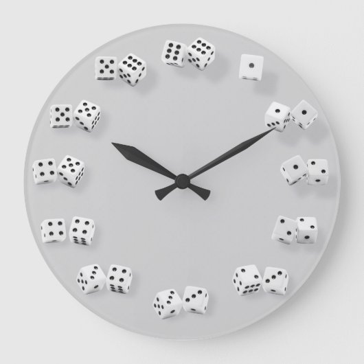 Numbere Dice Novelty Clock Große Wanduhr (Vorderseite)