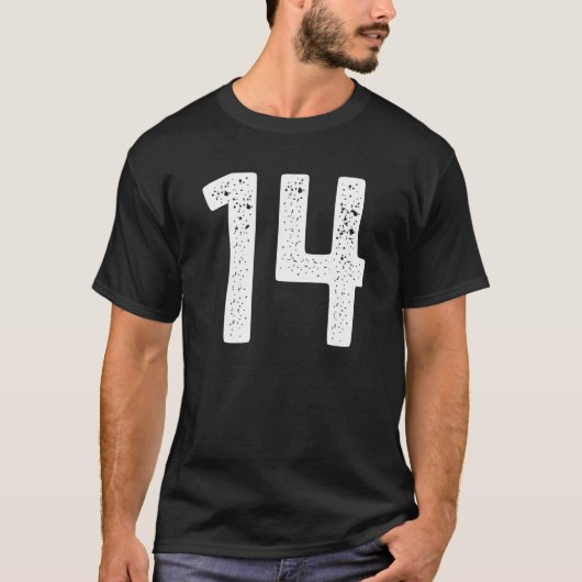 Numbered Practice Jerseys Nummer 14 T Shirt (Vorderseite)