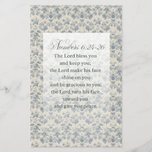 Numbers 6:24-26 Bibelvers-Kunst Flyer